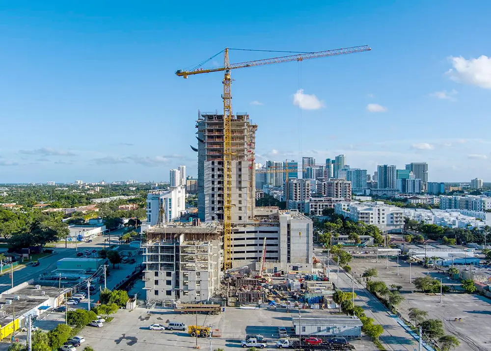High-rise under construction beside the Intracoastal in Fort Lauderdale