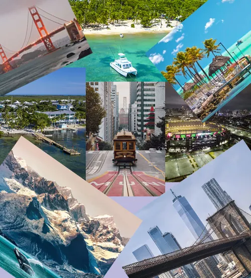 Selection of custom aerial photography frames from Papa's Aerial shoots
